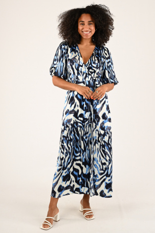 Co'couture zebra line dress Blauw