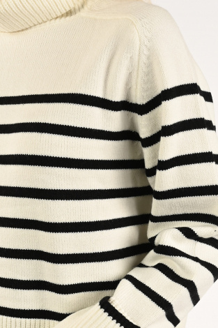 Co'couture mero stripe knit Beige
