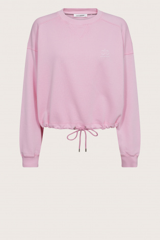 Co'couture clean crop sweat Roze
