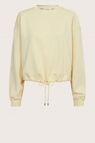 Co'couture clean crop sweat Geel