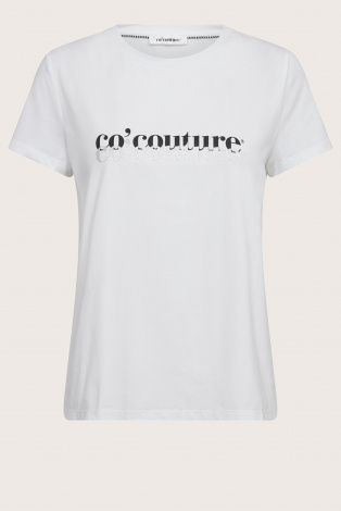 Co'couture glitter logo tee Wit