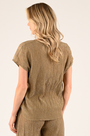 By-Bar amie lurex blouse Goud