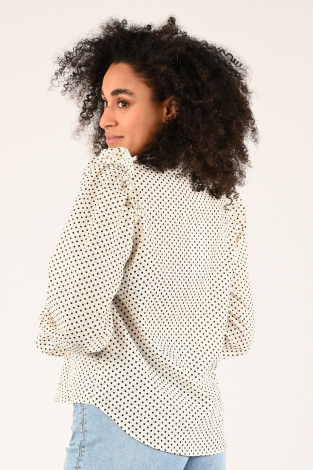 Co'couture chess dot shirt Beige