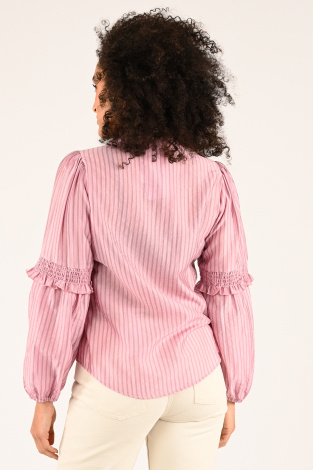 Co'couture sami stripe blous Roze