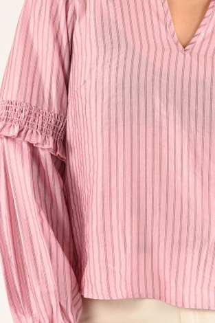 Co'couture sami stripe blous Roze