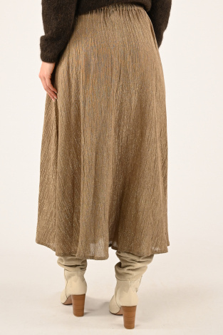 By-Bar juta lurex skirt Goud