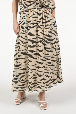 By-Bar Juta zebra skirt Beige