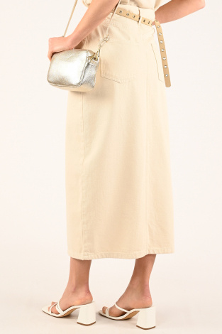 By-Bar elba twill skirt Beige