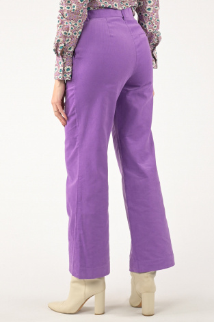 Co'couture fine row pants Paars