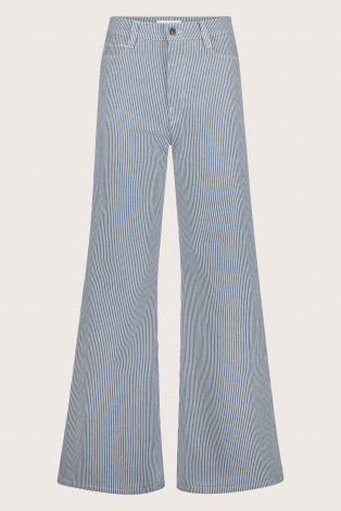 By-Bar Femme stripe pant Blauw