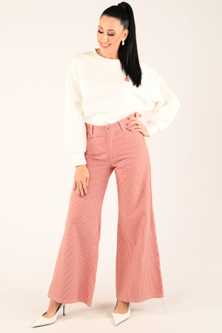 By-Bar Femme stripe pant Rood