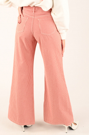 By-Bar Femme stripe pant Rood