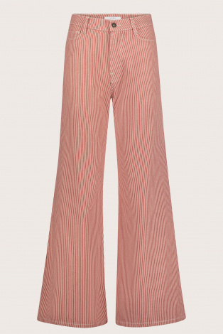 By-Bar Femme stripe pant Rood