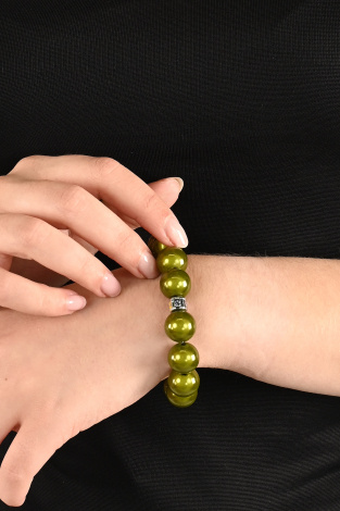 Magic Pearl Perlen olive Groen