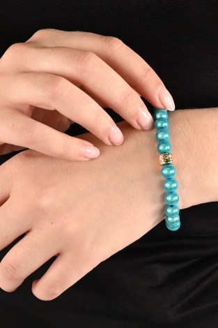 Magic Pearl Perlen aqua g Blauw