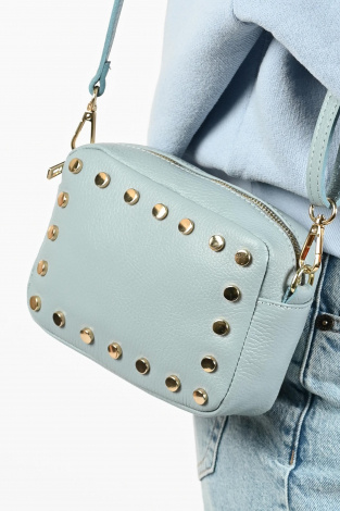 Ornella leder tas Blauw